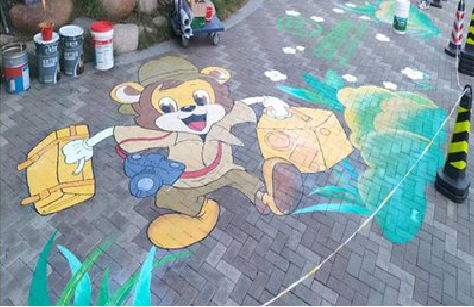 兰坪夏季画地面彩绘会遇到的问题